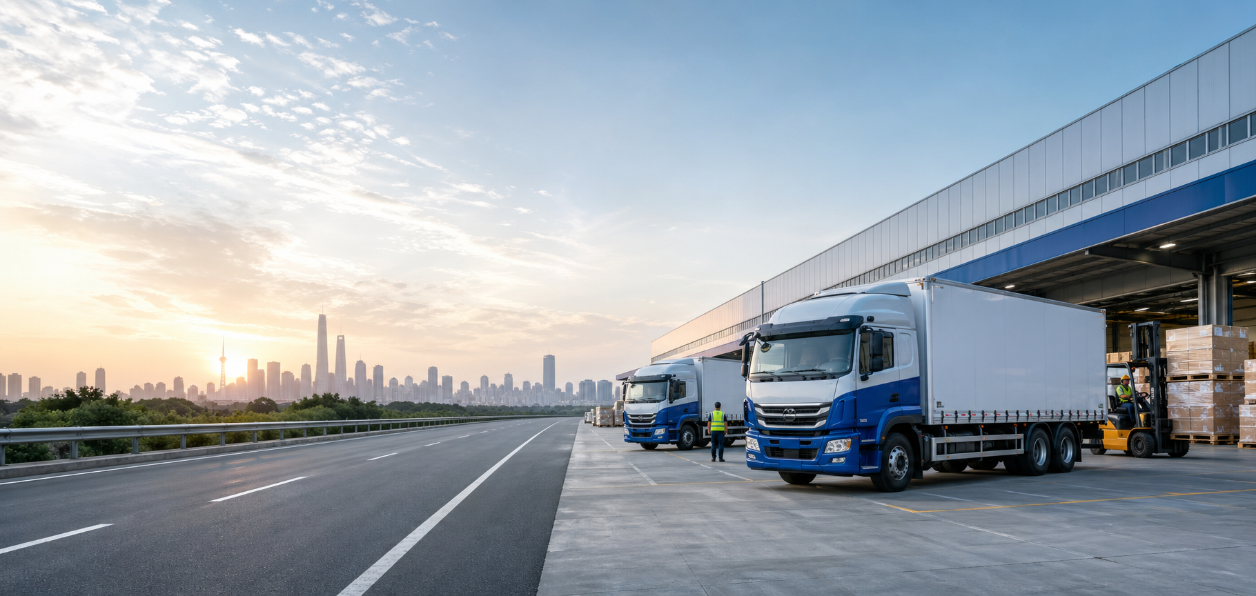 翔宇物流车辆与物流园区场景